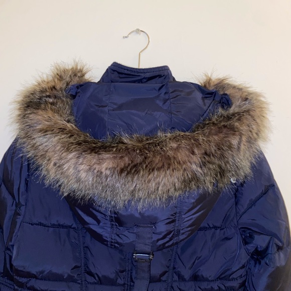 Women’s Large Navy Khujo Winter Jacket w/ faux fur trim - Picture 10 of 11
